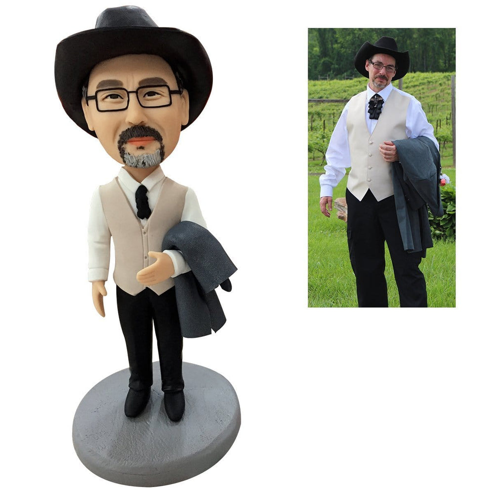 Fully Customizable 1 person Custom Bobblehead With Engraved Text Brithday Gifts