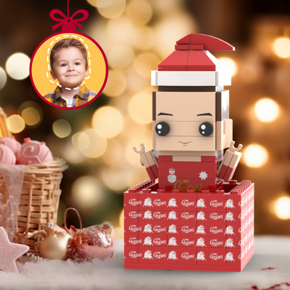 Unique Christmas Gifts Custom Brick Figures Personalized Upper Body Brick Figures with Small Particle Blocks