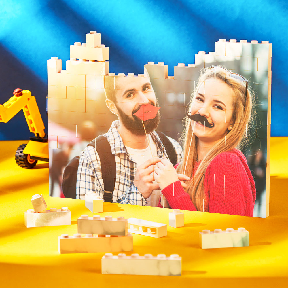 Birthday Gifts Personalised Building Brick Photo Block Frame