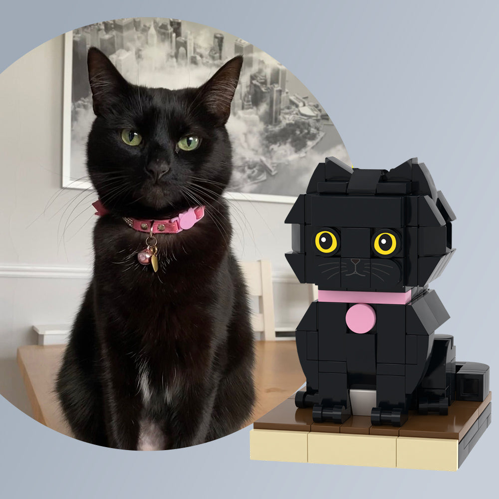 Fully Customizable Cat Brick Figure Personalized 1 Cat Photo Custom Cat Only