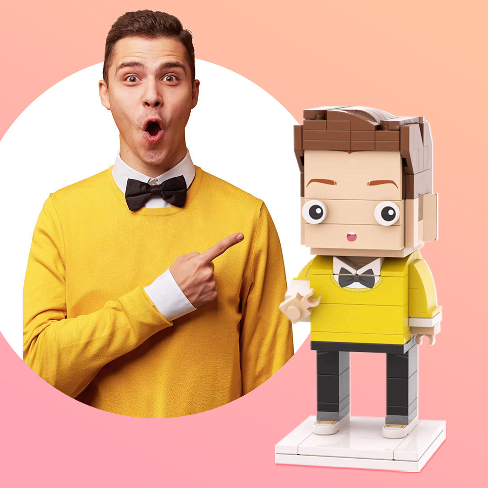 Make Christmas Unforgettable Customizable Brick Figure - Stylish Gift for Men