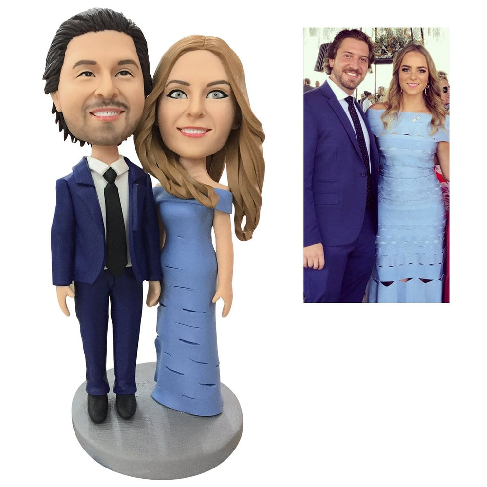 Fully Customizable 2 person Custom Bobblehead With Engraved Text Birthday Gifts