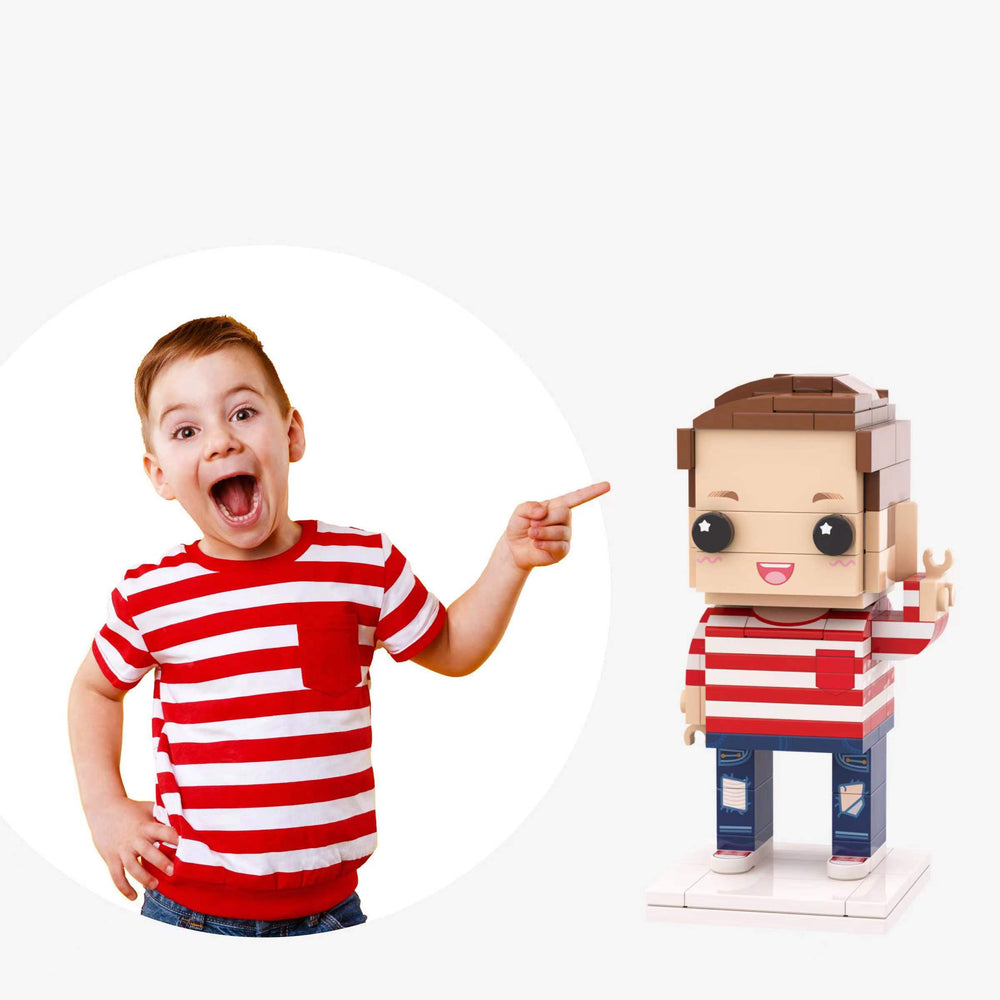 Custom Full Body 1-Person Brick Figures Small Particle Block Toy Perfect Cute Gift for Kids