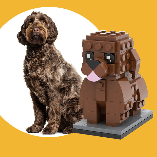 Fully Body Customizable Giant Poodle 1 Dog Photo Custom Brick Figures Small Particle Block Brick Me Figures Customized Giant Poodle Only