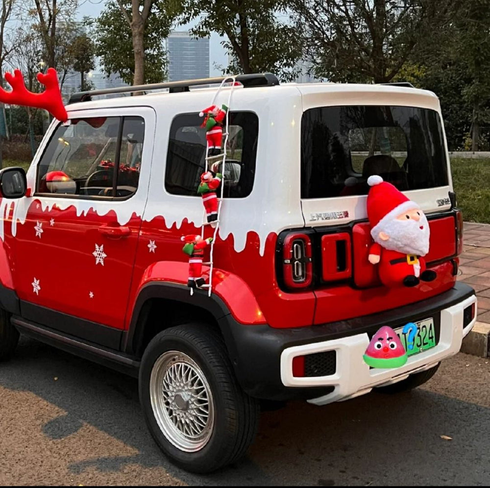 20% OFF THE 2ND Light-Up Reindeer Antlers & Nose for Cars – Festive Car Decorations with LED Lights and Ears, 3 Lighting Modes for SUV, Van, Truck – Rudolph Red Nose Christmas Car Accessories