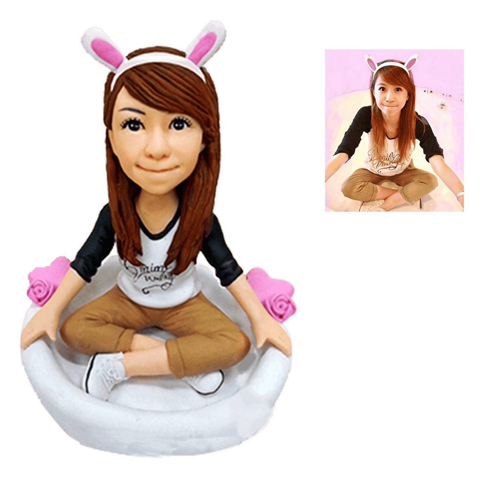 Fully Customizable 1 person Custom Bobblehead With Engraved Text Brithday Gifts