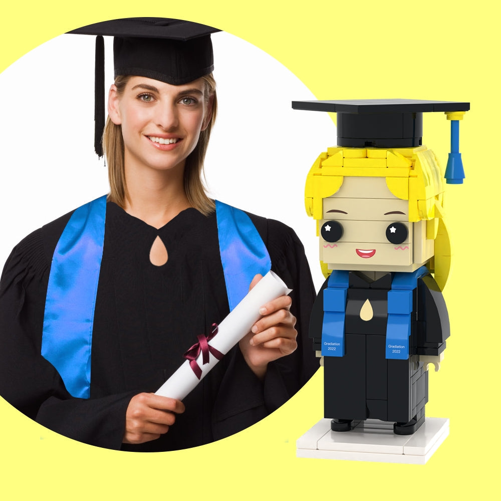 Graduation Gift for Him: Customizable Full Body Brick Figures - A Unique and Personalized Present