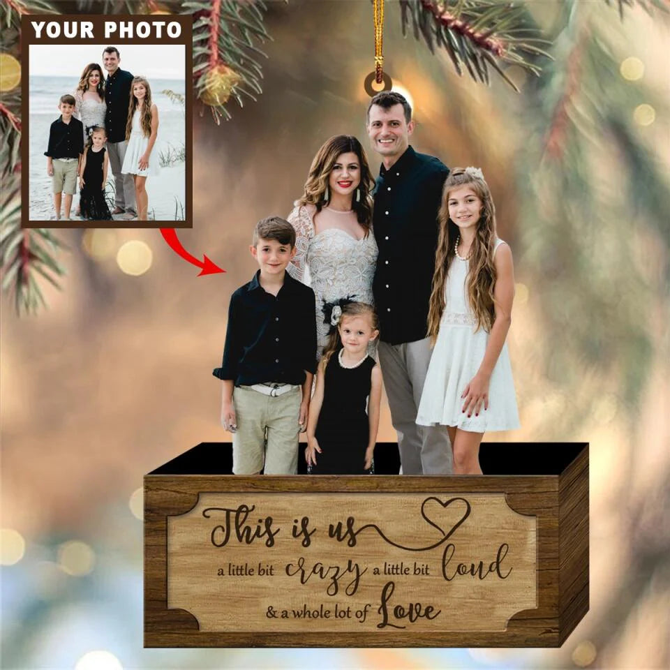 Customized Photo Ornament Family Forever V4 - Personalized Photo Ornament - Christmas Gift For Family Members