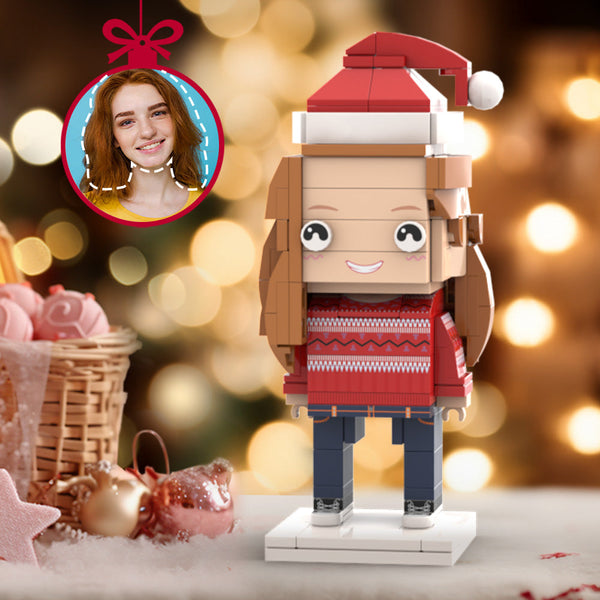 Christmas Gifts Custom Head Brick Figures Personalized Christmas Brick Figures Small Particle Block Toy