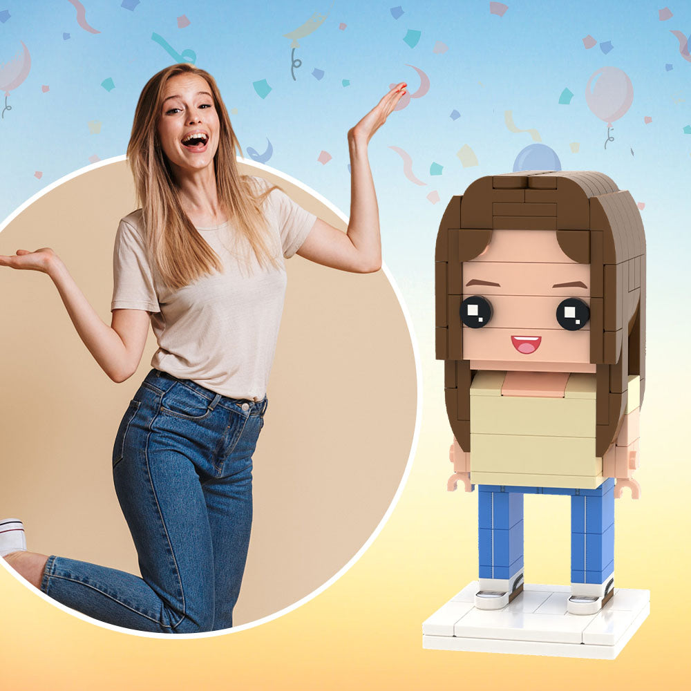 Custom Brick Figures Personalized Photo Brick Figures DIY Create Your Own Small Particle Block Toy