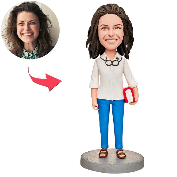 Knowledgeable Teacher Custom Bobbleheads With Engraved Text Gifts for Mom