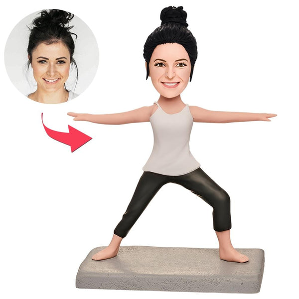 Fitness Yoga Queen Custom Bobbleheads With Engraved Text Gifts for Mom