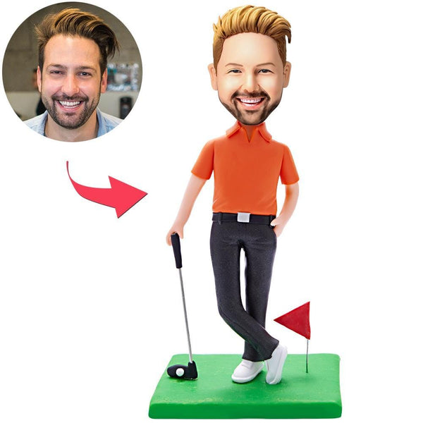 Father's Day Bobble Head Custom With Engraved Text Gifts for Him Gift For Golf Lovers