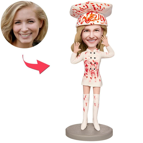 Custom Bobblehead Personalized Halloween Gifts for Female Creepy Chef