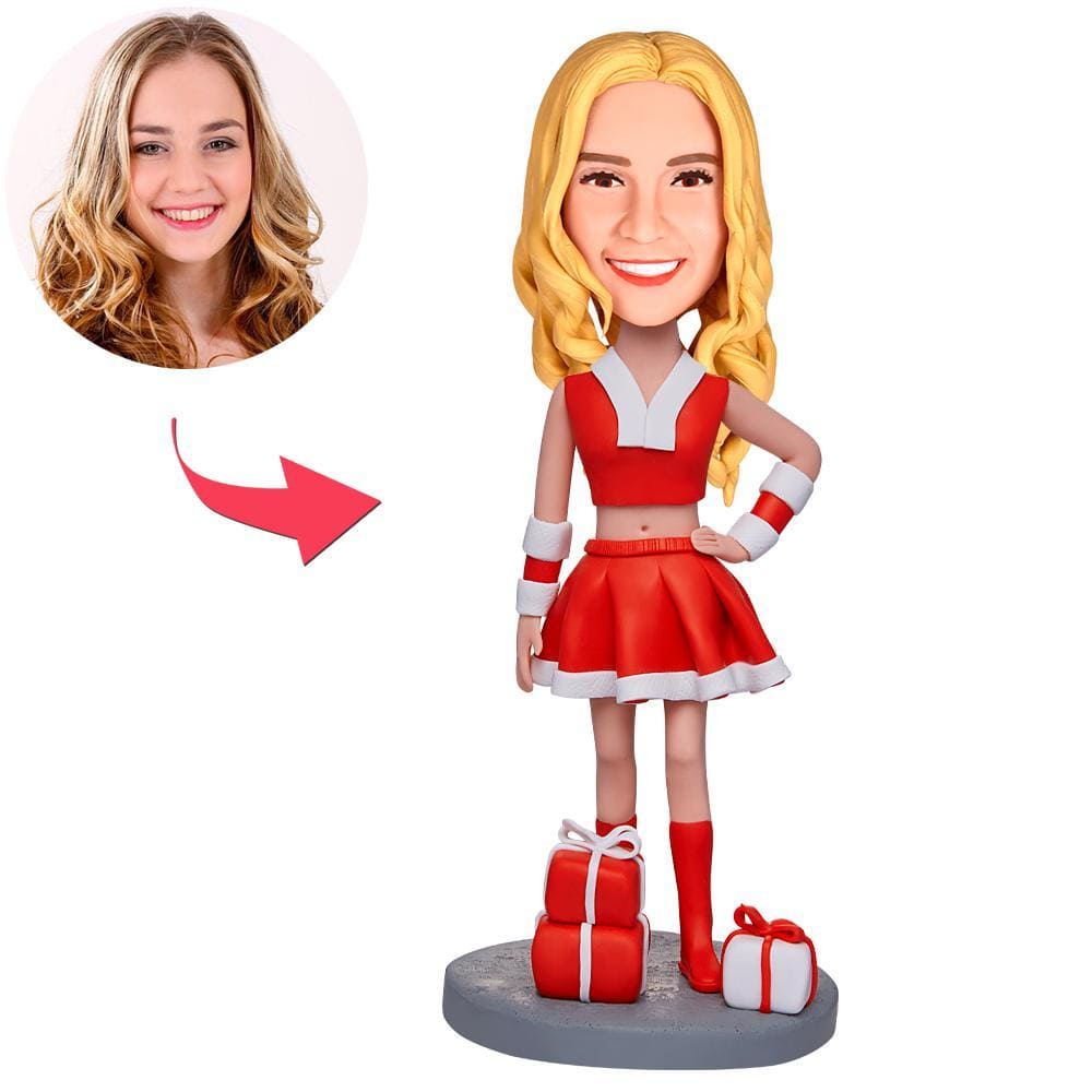 Personalized Sexy Christmas Woman Bobblehead With Text Gifts For Him