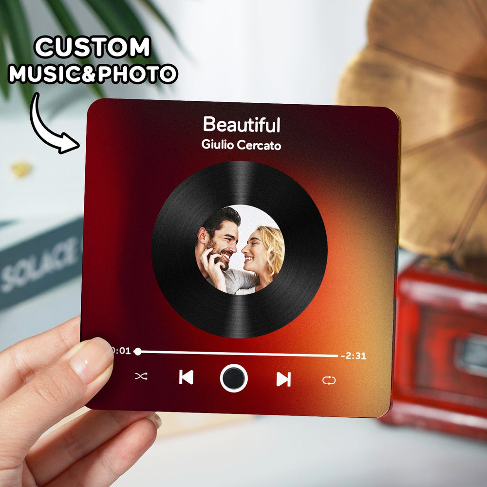 Personalized Photo Music Fridge Magnet Album Wall Photo Sticker Music Movement That Can Be Played Without Cell Phone Music Fridge Magnet Pro