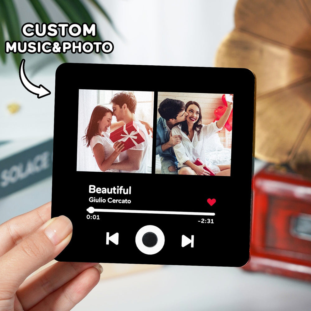 Personalized Photo Music Fridge Magnet Album Wall Photo Sticker Music Movement That Can Be Played Without Cell Phone Music Fridge Magnet Pro