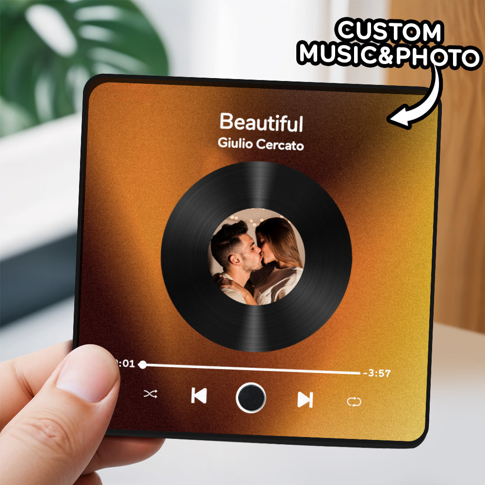 Personalized Photo Music Fridge Magnet Album Wall Photo Sticker Music Movement That Can Be Played Without Cell Phone Music Fridge Magnet Pro