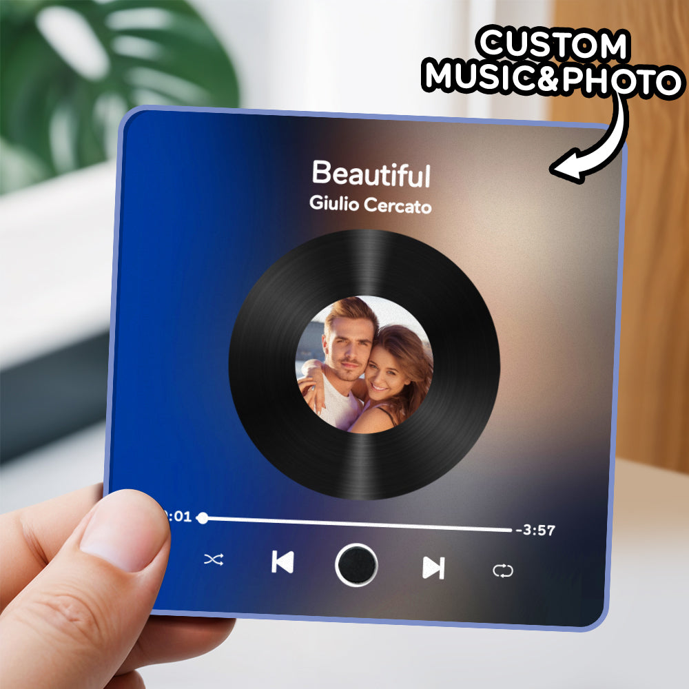 Personalized Photo Music Fridge Magnet Album Wall Photo Sticker Music Movement That Can Be Played Without Cell Phone Music Fridge Magnet Pro