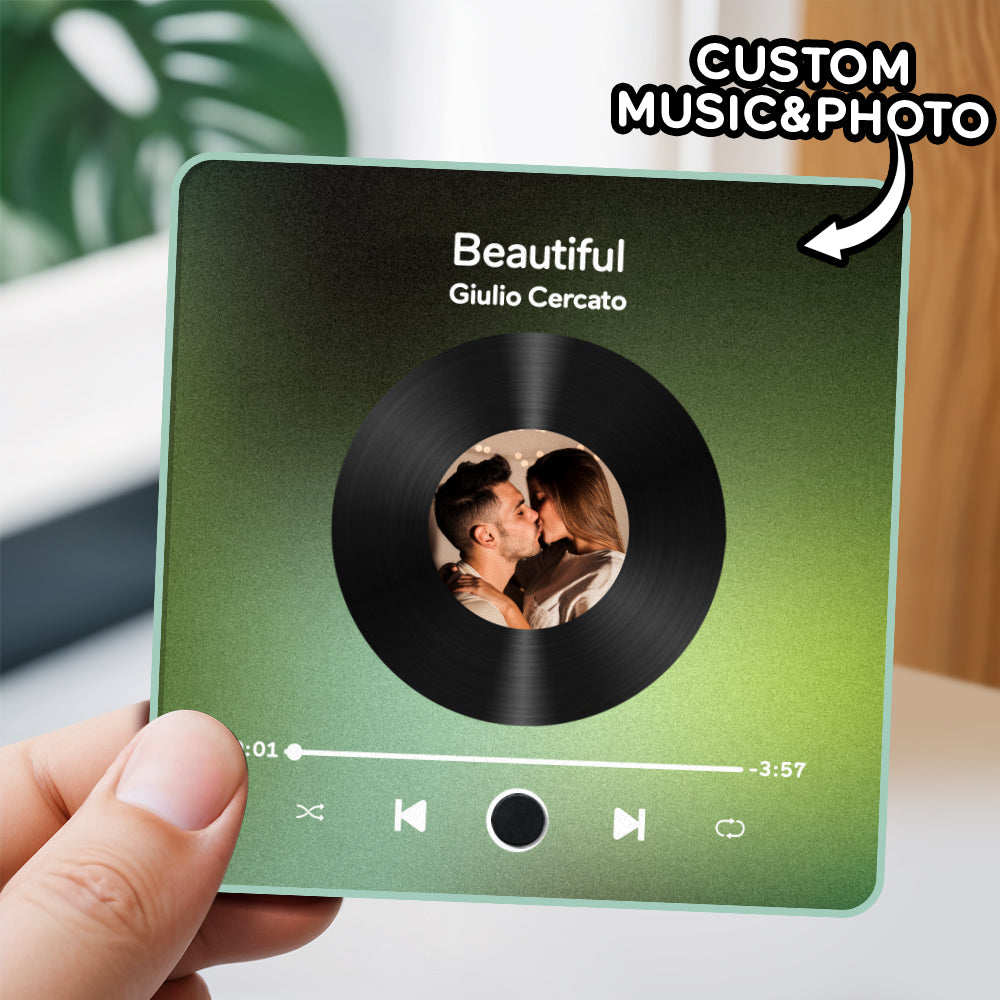 Personalized Photo Music Fridge Magnet Album Wall Photo Sticker Music Movement That Can Be Played Without Cell Phone Music Fridge Magnet Pro