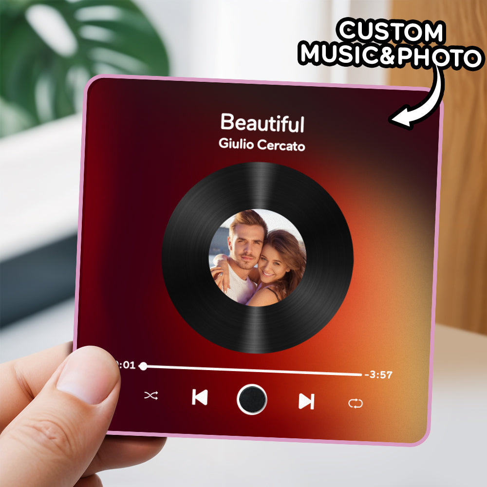 Personalized Photo Music Fridge Magnet Album Wall Photo Sticker Music Movement That Can Be Played Without Cell Phone Music Fridge Magnet Pro