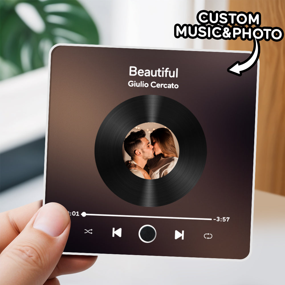 Personalized Photo Music Fridge Magnet Album Wall Photo Sticker Music Movement That Can Be Played Without Cell Phone Music Fridge Magnet Pro