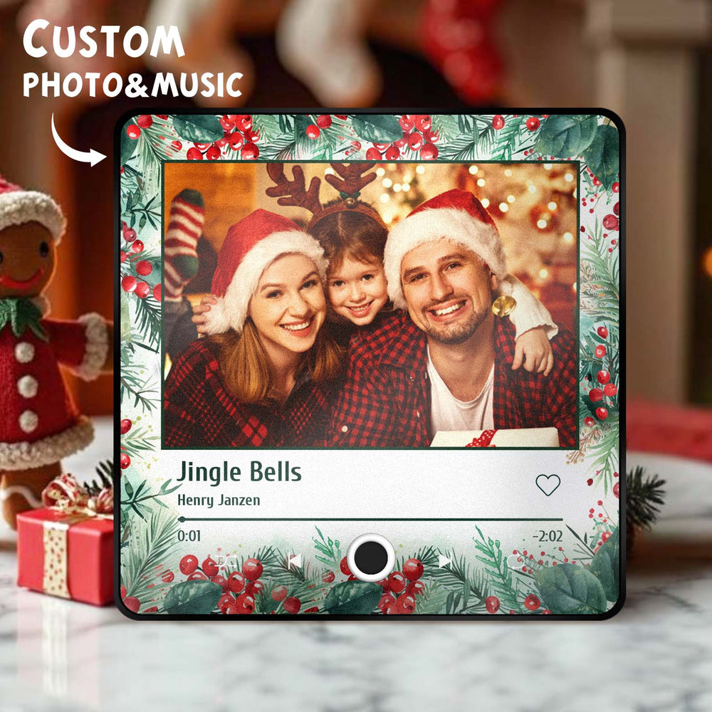 Music Fridge Magnet Personalized Christmas Family Photo Music Magnets Can Play Songs Christmas Gifts