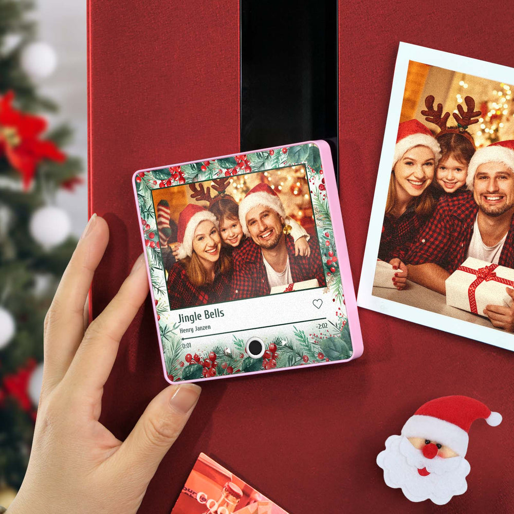 Personalized Family Photo Music Fridge Magnet Christmas Gifts for Family Custom Music Magnets Can Play Songs