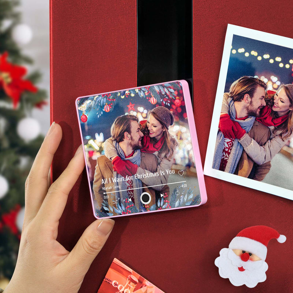 Custom Family Photo Music Fridge Magnet Christmas Gifts for Family Personalized Music Magnets Can Play Songs