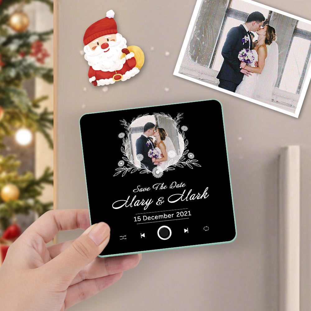 Custom Music Fridge Magnet Christmas Gift for Couples Personalized Music Magnets Can Play Songs