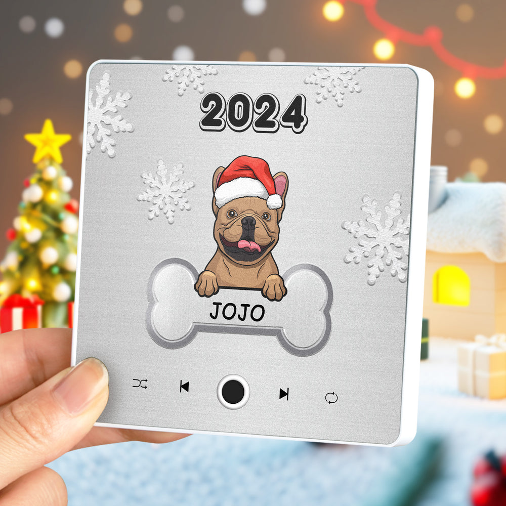 Personalized Music Fridge Magnet Custom Pet Dog Merry Christmas Custom Music Magnets Can Play Songs Christmas Gift Pet Lovers Gifts