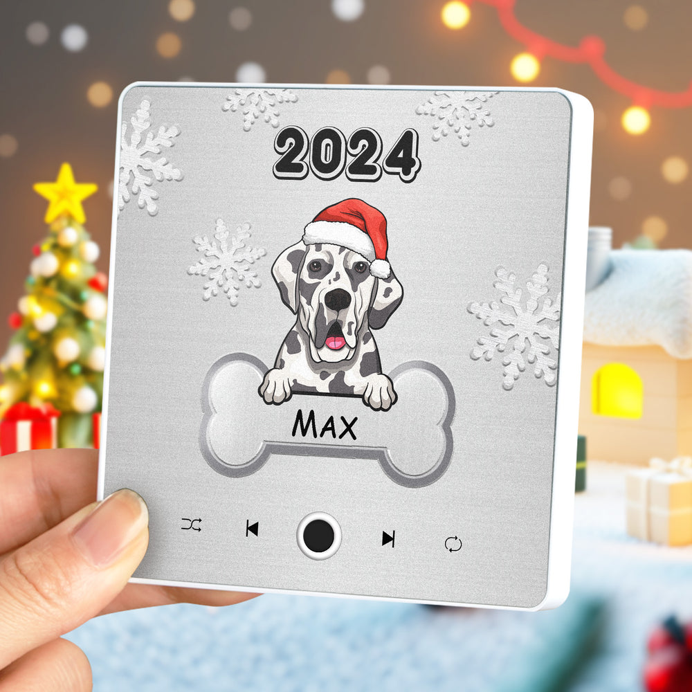 Personalized Music Fridge Magnet Custom Pet Dog Merry Christmas Custom Music Magnets Can Play Songs Christmas Gift Pet Lovers Gifts