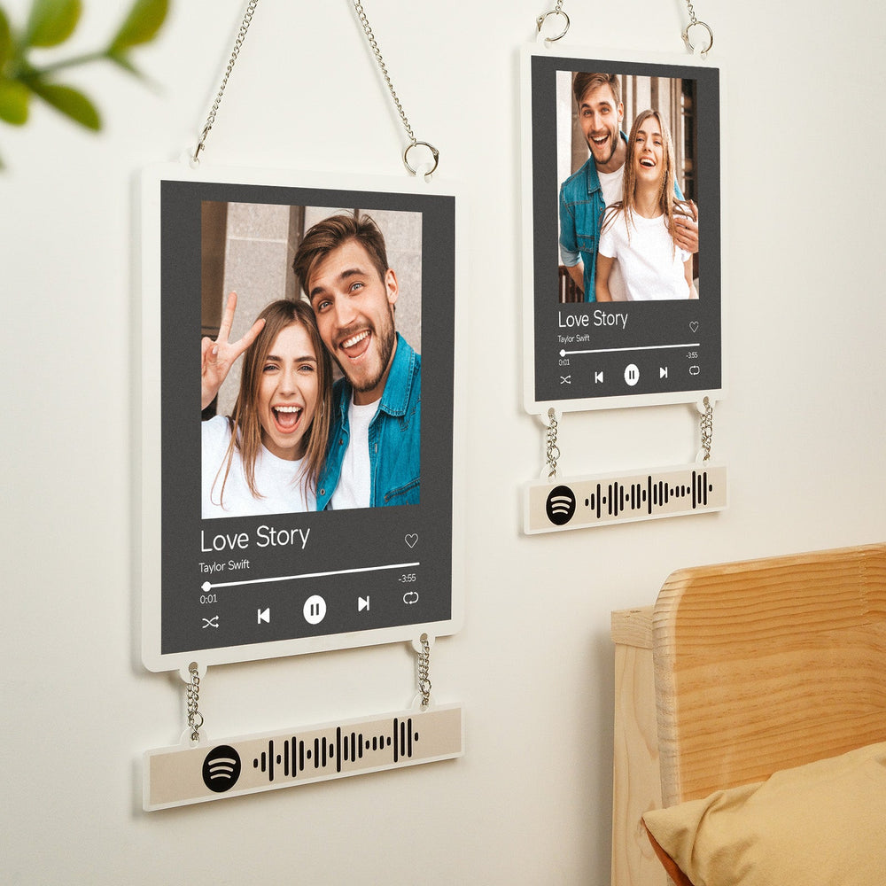 Personalized Photo Spotify White Acrylic Plaque Home Decoration Gift for Couple