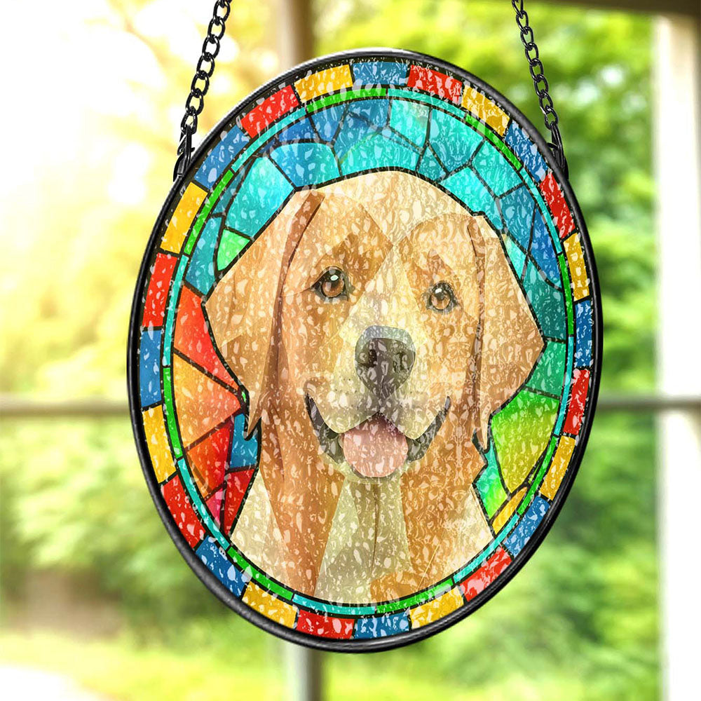 Personalized Pet Stained Glass Suncatcher | Memorial Gifts for Pet Lovers