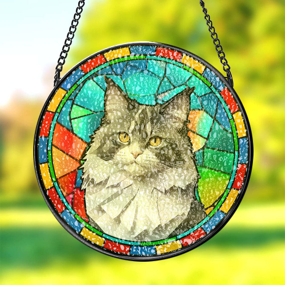 Personalized Pet Stained Glass Suncatcher | Memorial Gifts for Pet Lovers