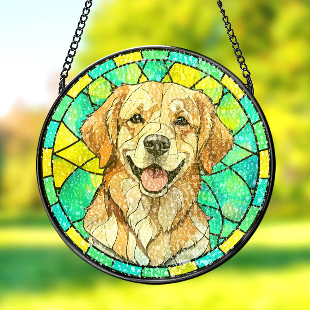 Custom Pet Stained Glass Suncatcher Pet Ornament Remembrance Gifts for Pet Lovers