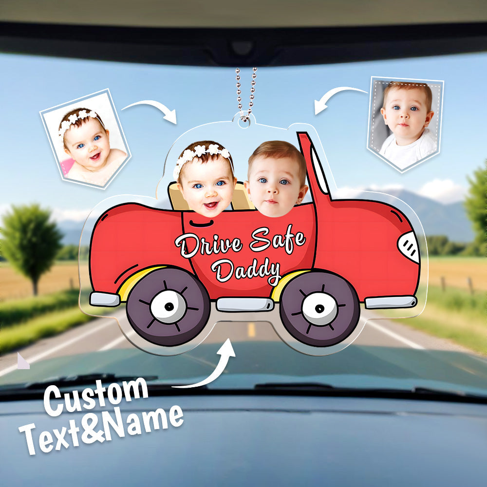 Customized Drive Safe Acrylic Car Hanger, Personalized Acrylic Car Hanger