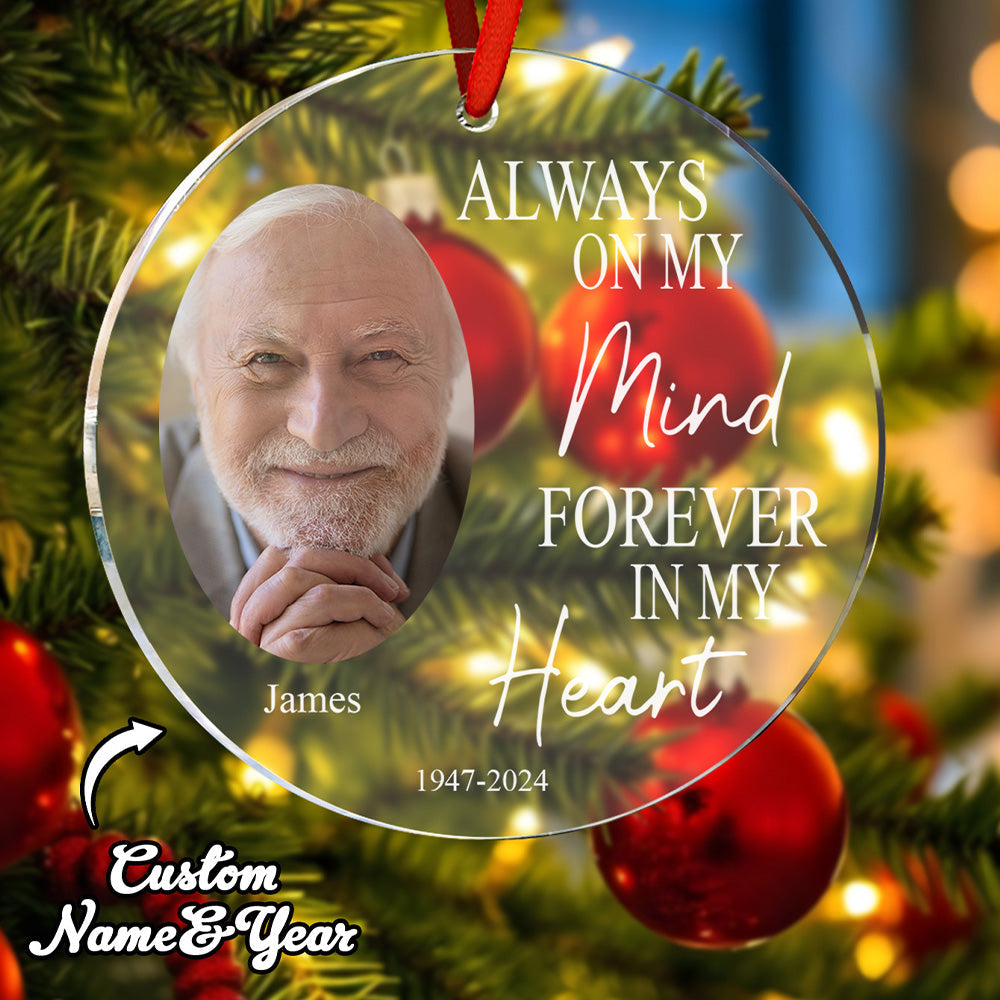 Personalized Christmas Memorial Ornaments with Photo Christmas Ornament for Memorial Gift