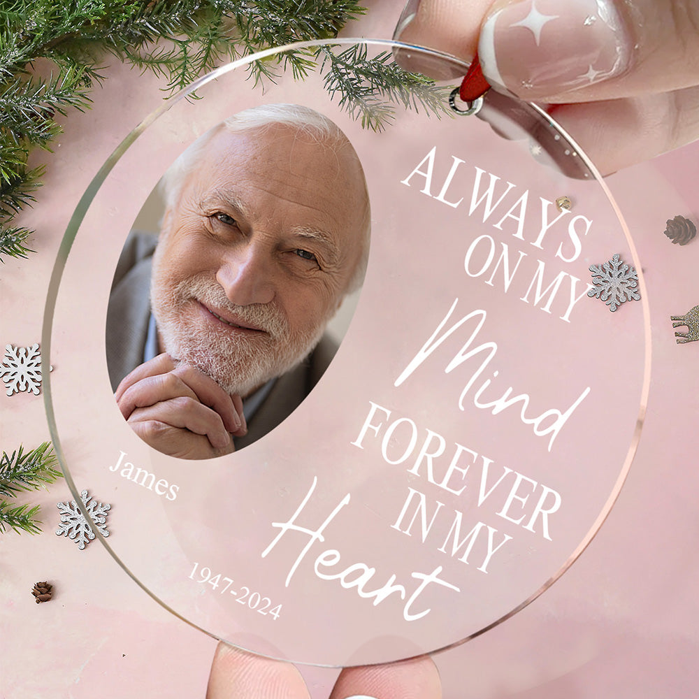 Personalized Christmas Memorial Ornaments with Photo Christmas Ornament for Memorial Gift