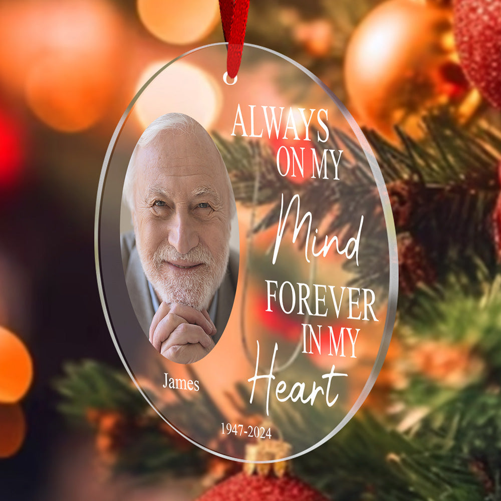 Personalized Christmas Memorial Ornaments with Photo Christmas Ornament for Memorial Gift