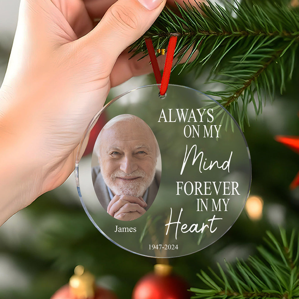 Personalized Christmas Memorial Ornaments with Photo Christmas Ornament for Memorial Gift