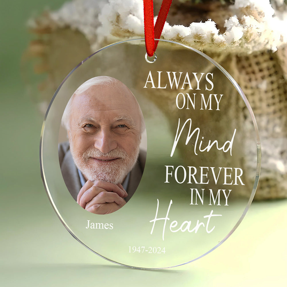 Personalized Christmas Memorial Ornaments with Photo Christmas Ornament for Memorial Gift