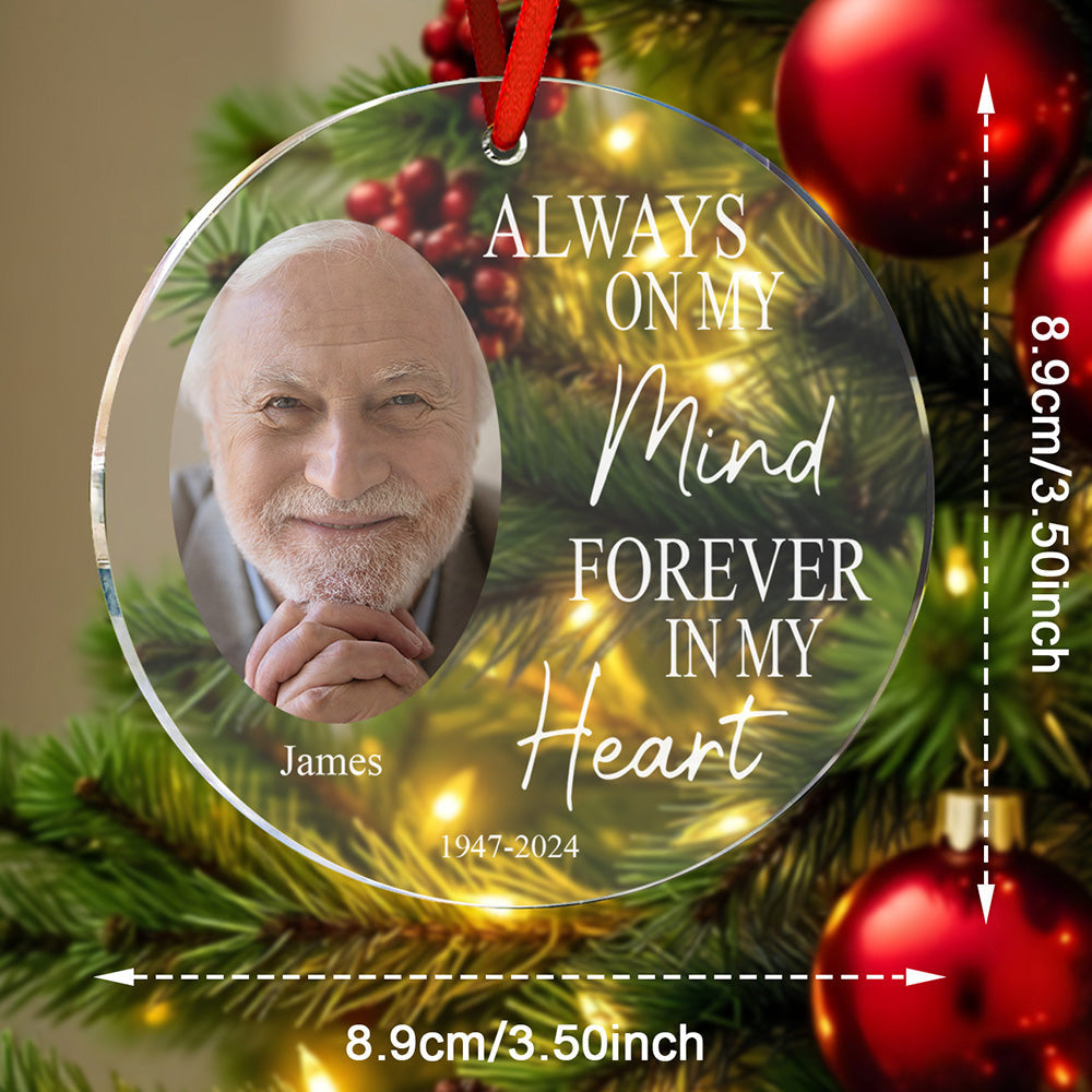 Personalized Christmas Memorial Ornaments with Photo Christmas Ornament for Memorial Gift