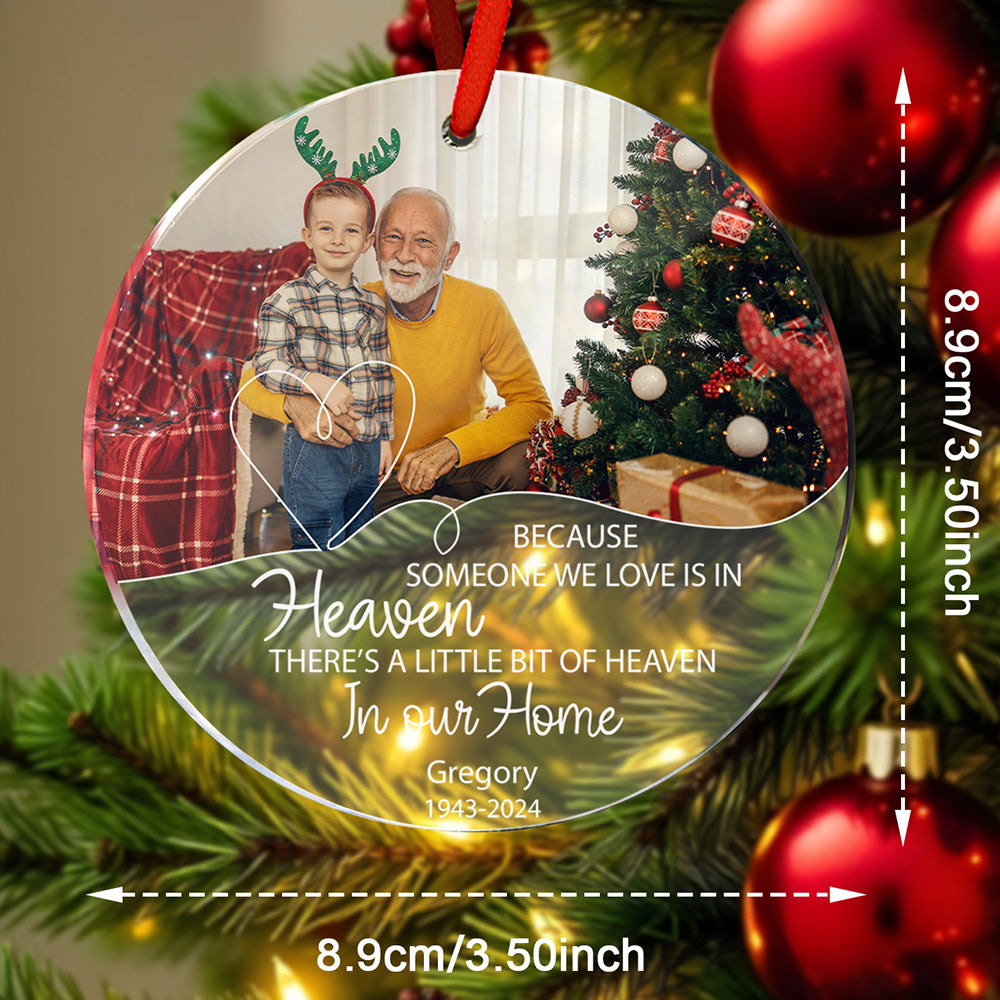 Personalized In Loving Memory Christmas Ornament with Photo Memorial Ornaments for Christmas Gift