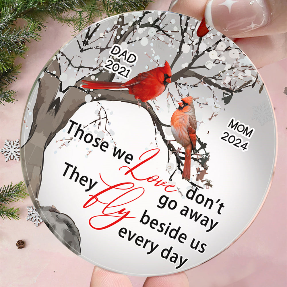 Personalized Memorial Ornament Cardinals Blossom Tree Christmas Ornament Gifts for Family