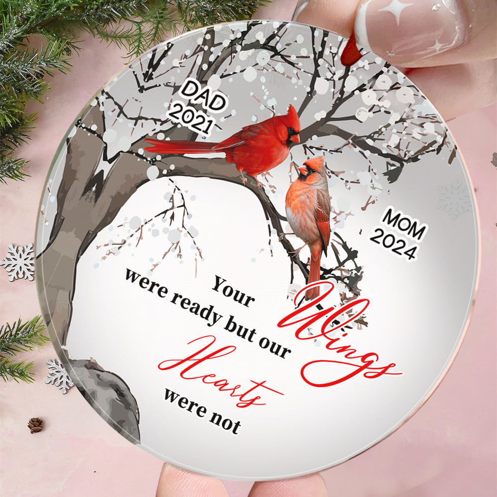 Personalized Memorial Ornament Cardinals Blossom Tree Christmas Ornament Gifts for Family