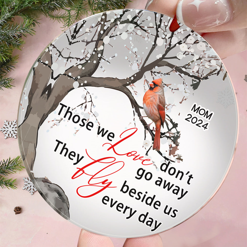 Personalized Memorial Ornament Cardinals Blossom Tree Christmas Ornament Gifts for Family