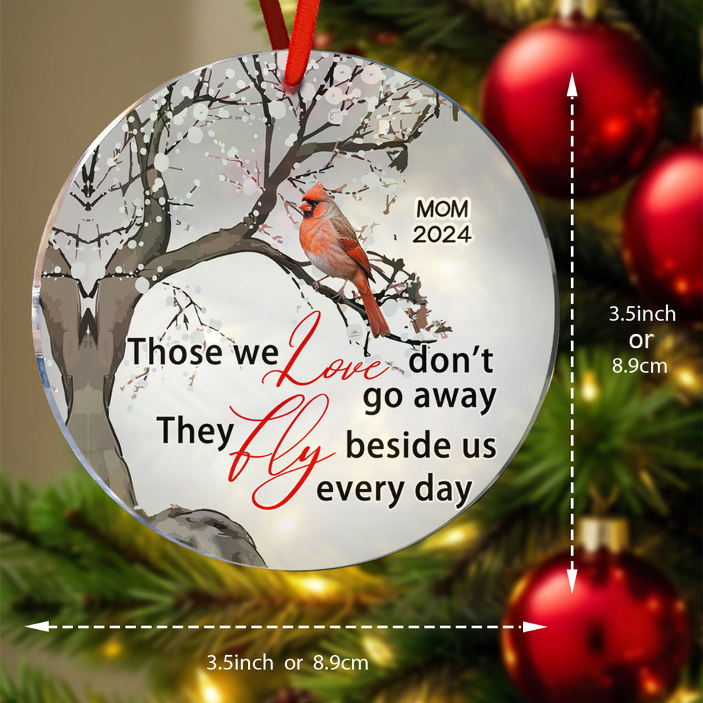 Personalized Memorial Ornament Cardinals Blossom Tree Christmas Ornament Gifts for Family