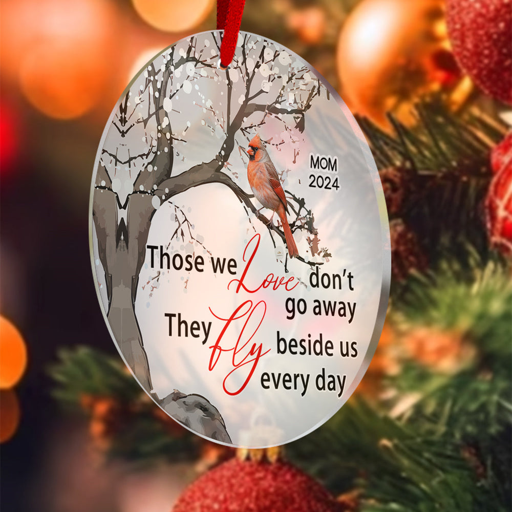 Personalized Memorial Ornament Cardinals Blossom Tree Christmas Ornament Gifts for Family