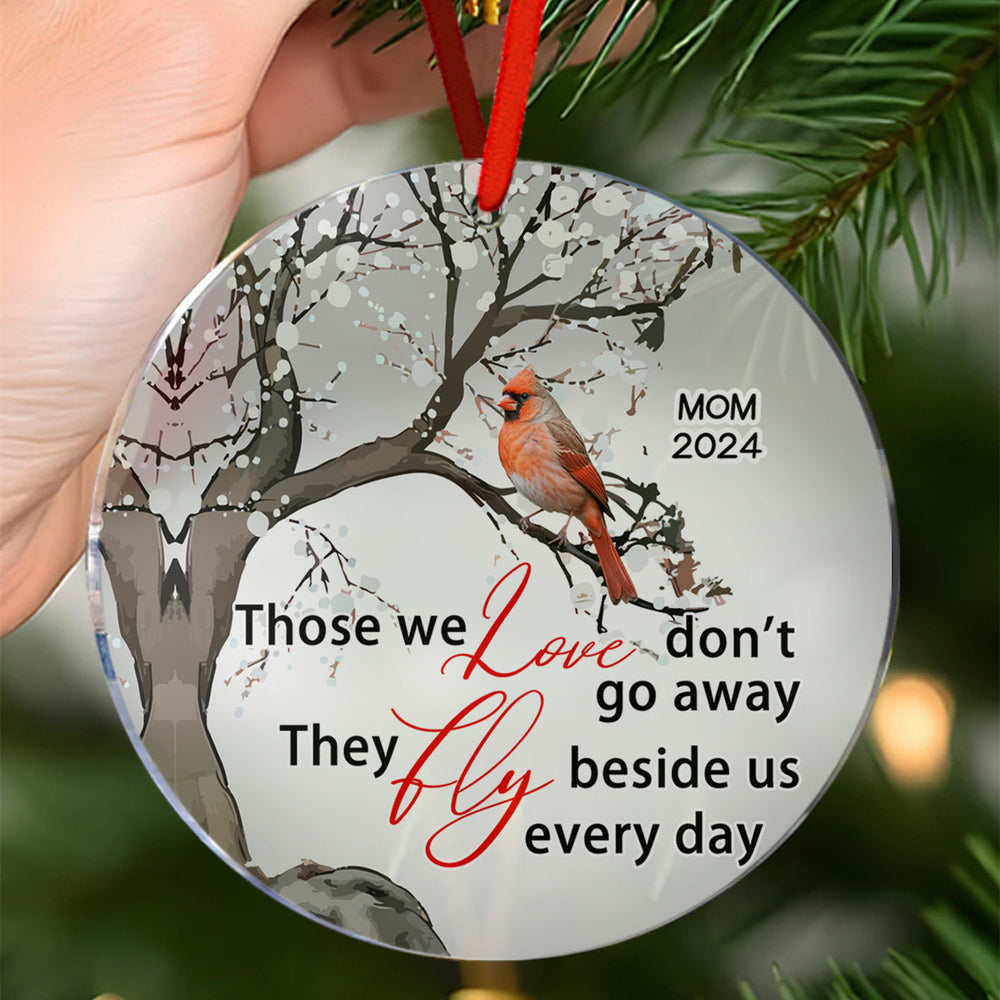 Personalized Memorial Ornament Cardinals Blossom Tree Christmas Ornament Gifts for Family